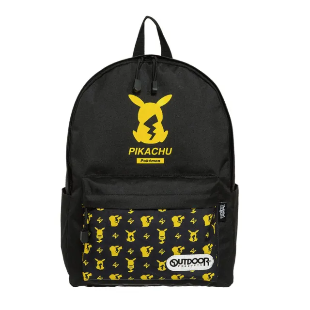 【OUTDOOR】Pokemon寶可夢聯名款潮黑皮卡丘後背包 大 黑色(ODGO20B01BK)