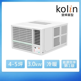 【Kolin 歌林】空調速配4-5坪R32一級變頻冷暖右吹旗艦窗型冷氣(KD-P309DVTM)
