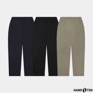 【Hang Ten】男裝-正韓韓國連線-SLIM FIT經編布鬆緊腰頭修身長褲(多色選)