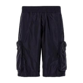 【MONCLER】春夏新款 男款 MERCEDES-BENZ BY NIGO聯名 休閒短褲-深藍色(S號、M號、L號)