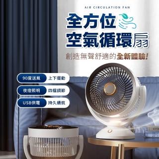 【APEX】全方位空氣DC循環風扇(DC風扇 桌上風扇 壁掛風扇 車用風扇 露營 節能扇 渦流空氣循環扇 USB風扇)