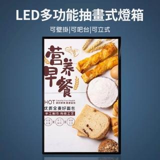 【AnDa 安達】超薄燈箱 夠亮 廣告牌掛墻式立式落地式可更換抽畫式led招牌(壁掛式燈箱)