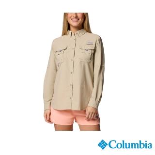 【Columbia 哥倫比亞】女款-女超防曬UPF50長袖襯衫-卡其(UFL82240KI/JS)