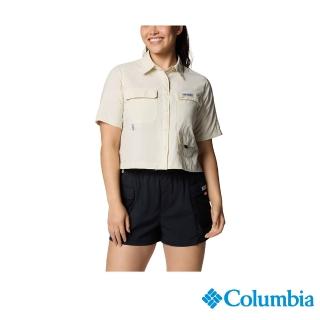【Columbia 哥倫比亞】女款-女超防曬UPF50快排短袖襯衫-淺卡其(UFL61010HI/JS)