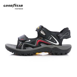 【GOODYEAR 固特異】光速-磁扣運動涼鞋/男鞋 可調絆帶 黑(GAMS53750)