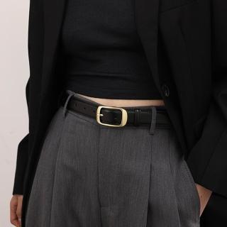 【LEESA】真皮皮帶\收腰腰帶\皮帶女\針扣皮帶\女生皮帶\牛皮皮帶\金屬皮帶\方頭皮帶\搭配神器\皮帶\腰帶