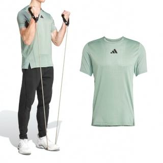 【adidas 愛迪達】AIRChill Tee 男款 淺綠色 三葉草 愛迪達 涼感 排汗 運動 休閒 上衣 短袖 JI8197
