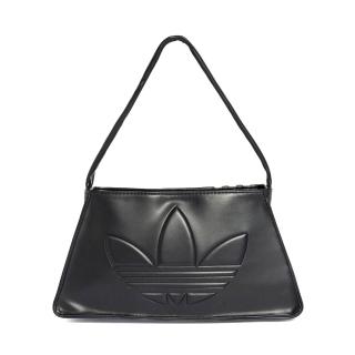 【adidas 愛迪達】PU SH BAG 黑色 加厚肩背帶 拉鍊 3 L 肩揹包 JC6001