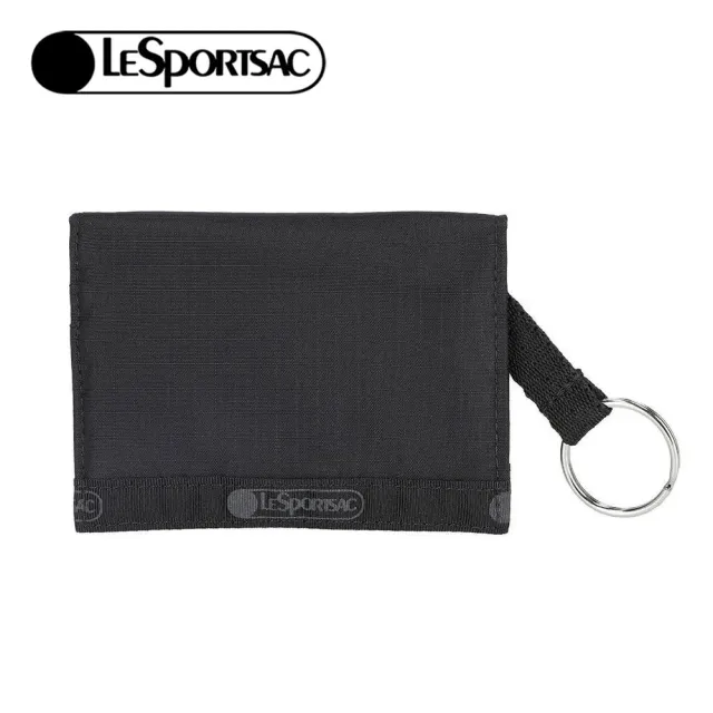 【Lesportsac】SnapCardCase 按扣卡夾/永恒黑(1318)