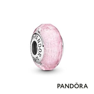 【Pandora 官方直營】粉紅色切面Murano琉璃串飾-絕版品
