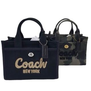 【COACH】tote20 迷你托特斜揹包 迷彩/黑色(贈原廠防塵袋紙袋/母親節送禮)