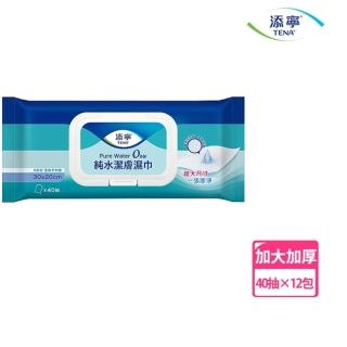 【添寧】純水濕巾-加大加厚版(40抽x12包/箱)