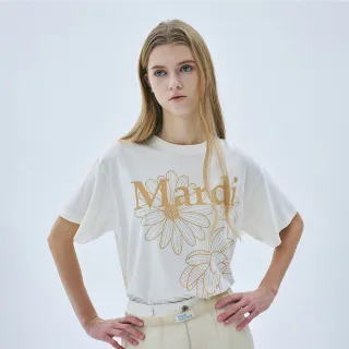 【MARDI MERCREDI】金高銀同款 三花印花短TEE 奶霜色 經典小雛菊 淺褐色花 TSHIRT TRIPLE FLOWER