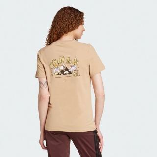 【adidas 愛迪達】CODES DOODLE CAMP 短袖上衣(JX5324 女款運動休閒T恤)