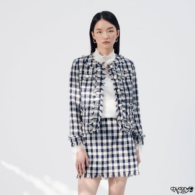 【Chudan 初丹】小香風蘇格蘭紋開襟外套