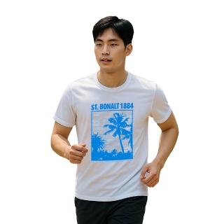 【St.Bonalt 聖伯納】涼感速乾圓領圖騰T恤｜男款 8070(吸濕排汗 短袖 速乾衣 速乾透氣 涼感衣 T恤)