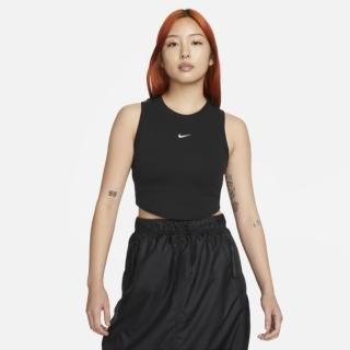 【NIKE 耐吉】背心 女 AS W NSW ESSNTL RIB CRP TANK 黑色(FB8280010)
