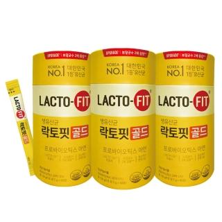 【韓國鍾根堂】LACTO-FIT GOLD升級版 益生菌 大童及成人款(3入組-共100包)
