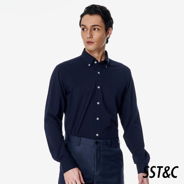 【SST&C】藏青色素面修身版長袖襯衫00062503014(新品上市)