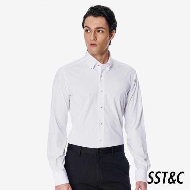 【SST&C】白色素面修身版長袖襯衫00062503013(新品上市)