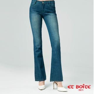 【BLUE WAY】女裝 激凸蕾絲純棉丹寧 靴型褲-ET BOiTE箱子