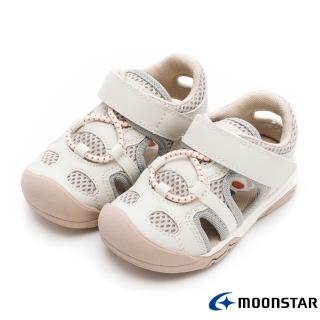【MOONSTAR 月星】輕量護趾涼鞋-中小童段(MFS017C8卡其)