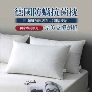 【HOYACASA】德國防天絲枕/法國飯店羽絨枕/獨立筒枕 任選2入組(30/70羽絨枕 /物理防抗菌)