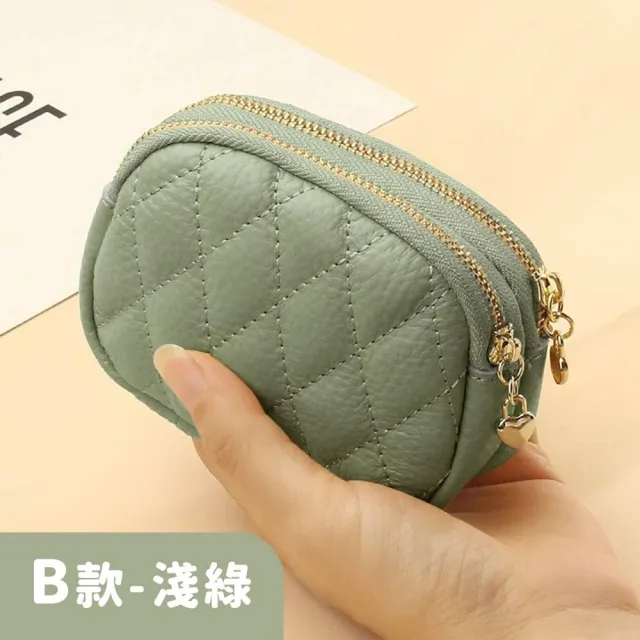 【MoonDy】包包 女生錢包 零錢包 零錢包女 卡包女 真皮包包 零錢包 迷你大容量硬幣包 頭層