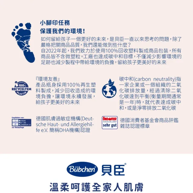 【Bubchen 貝臣】雙效洗髮沐浴露400ml(嬰兒沐浴)