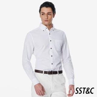 【SST&C】白色織紋標準版長袖襯衫00062503012(新品上市)