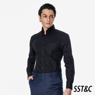 【SST&C】黑色素面標準版長袖襯衫00062503010(新品上市)