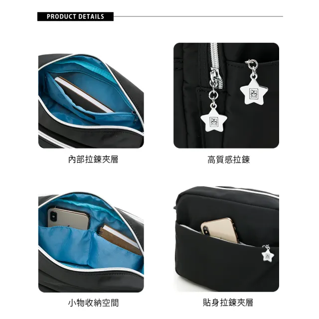 【金安德森】城市酷玩 方形輕巧隨身包(都會黑)