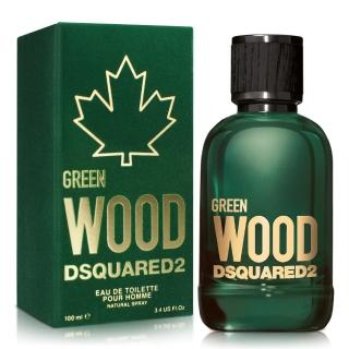 【DSQUARED2】GREEN WOOD 心動綠男性淡香水100ml(平行輸入)