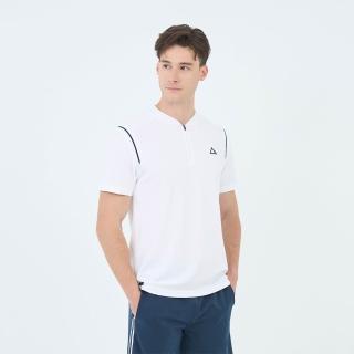 【GIORDANO 佐丹奴】男裝涼感抗UV拉鍊短袖上衣 G-Motion Tennis系列(01 標誌白)