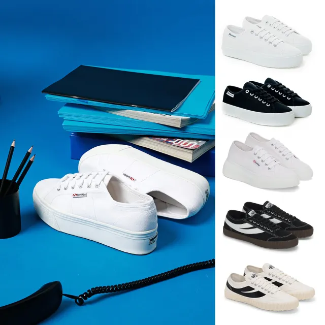 【SUPERGA】休閒鞋 男鞋 女鞋 小白鞋 厚底鞋 滑板鞋 運動鞋 增高3.5cm 多款任選(S2142ZW/S2132LW/S8135BW)