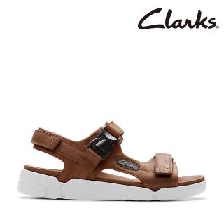 【Clarks】男鞋 Trigenic2 Ray 三瓣鞋2.0 輕量搭扣式魔鬼氈設計涼鞋(CLM82676S)
