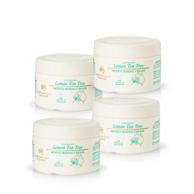 【澳洲G&M】檸檬茶樹潤膚霜含維他命E(250g/罐 4入組)