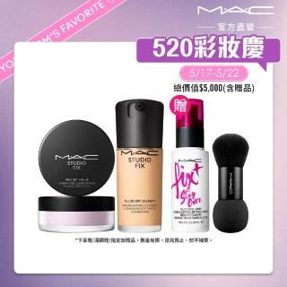 【M.A.C】自帶濾鏡底妝組(超持妝輕透濾鏡蜜粉+超持妝濾鏡粉底液 SPF25/PA++ 30ml #詐片粉底/禮盒)