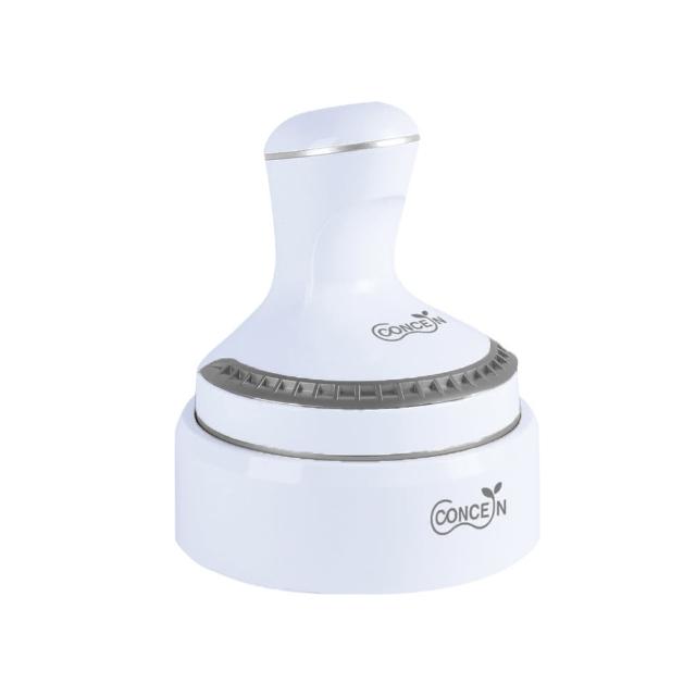 Concern康生 CON-131 頭部按摩機,採用轉動式按摩方式,內建溫熱功能,可針對頭部、肩部、背部、腰部、手臂、腹部、臀部、小腿及手掌等多處部位提供舒緩按摩。尺寸僅12x12x15cm,重量0.45kg,充電式電源設計,便於攜帶使用。5W低功率,適合居家日常保健,1年保固,中國製造白色系款式,為個人衛生用品確保清潔安全。 Concern康生 CON-131