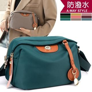 【艾美時尚】女包 尼龍包 斜揹包 防潑水尼龍日系簡約側背小包(9色.現貨+預購)