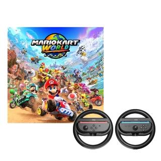 【Nintendo 任天堂】NS2 Switch 2 瑪利歐賽車世界+【良值】NS2 Switch 2專用方向盤 黑