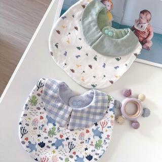 【Lianne baby】兩入組 臺灣手工製高質感圍兜彌月禮盒組(寶寶禮物 新生兒 嬰兒禮物)