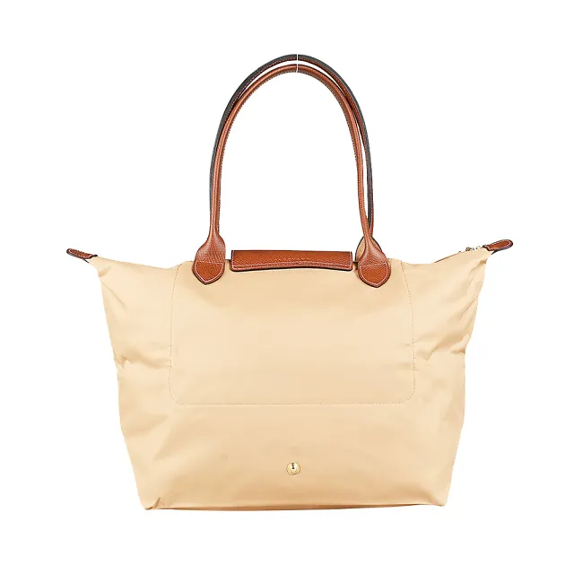 【LONGCHAMP】Le Pliage Original尼龍拉鍊折疊手提式/肩背包(麋鹿x駝/L)