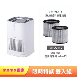 【IRIS】2入組 空氣清淨機濾網 IAP-A25FL(適用IAP-A25 活性碳濾網)