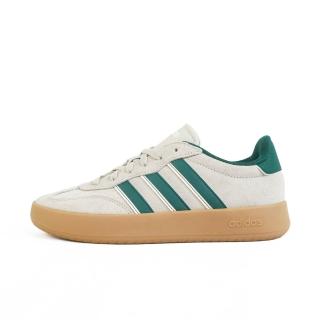 【adidas 愛迪達】Barreda 女 運動休閒鞋 麂皮 膠底 復古 舒適 米灰 綠(JP7106)