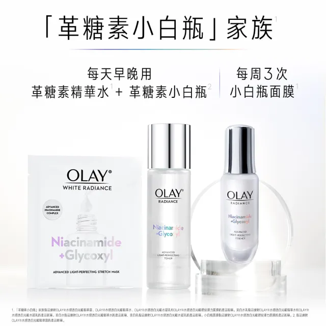 【OLAY 歐蕾】隱藏超殺組★革糖素小白瓶 美白精華單罐直降 買30ml送30ml(限購1組(美白精華30ml*1+6ml*5)