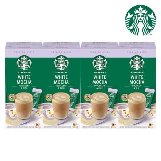 【STARBUCKS 星巴克】特選系列-白雪摩卡咖啡4盒組(共16入 口味任選；白雪摩卡/焦糖/香草)