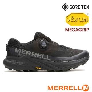 【MERRELL】女 AGILITY PEAK 5 BOA GORE-TEX 輕量戶外越野訓練鞋.透氣登山健行鞋(ML068214 黑色)