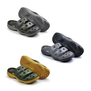 【DIADORA】輕量水陸兩用拖鞋 男鞋 黑/灰/軍綠(簡約 撞色 護趾 散熱 透氣 乾爽 3D人體工學 耐磨 止滑)