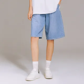 【BRAPPERS】女款 Boy friend系列-高腰全棉五分褲(淺藍)